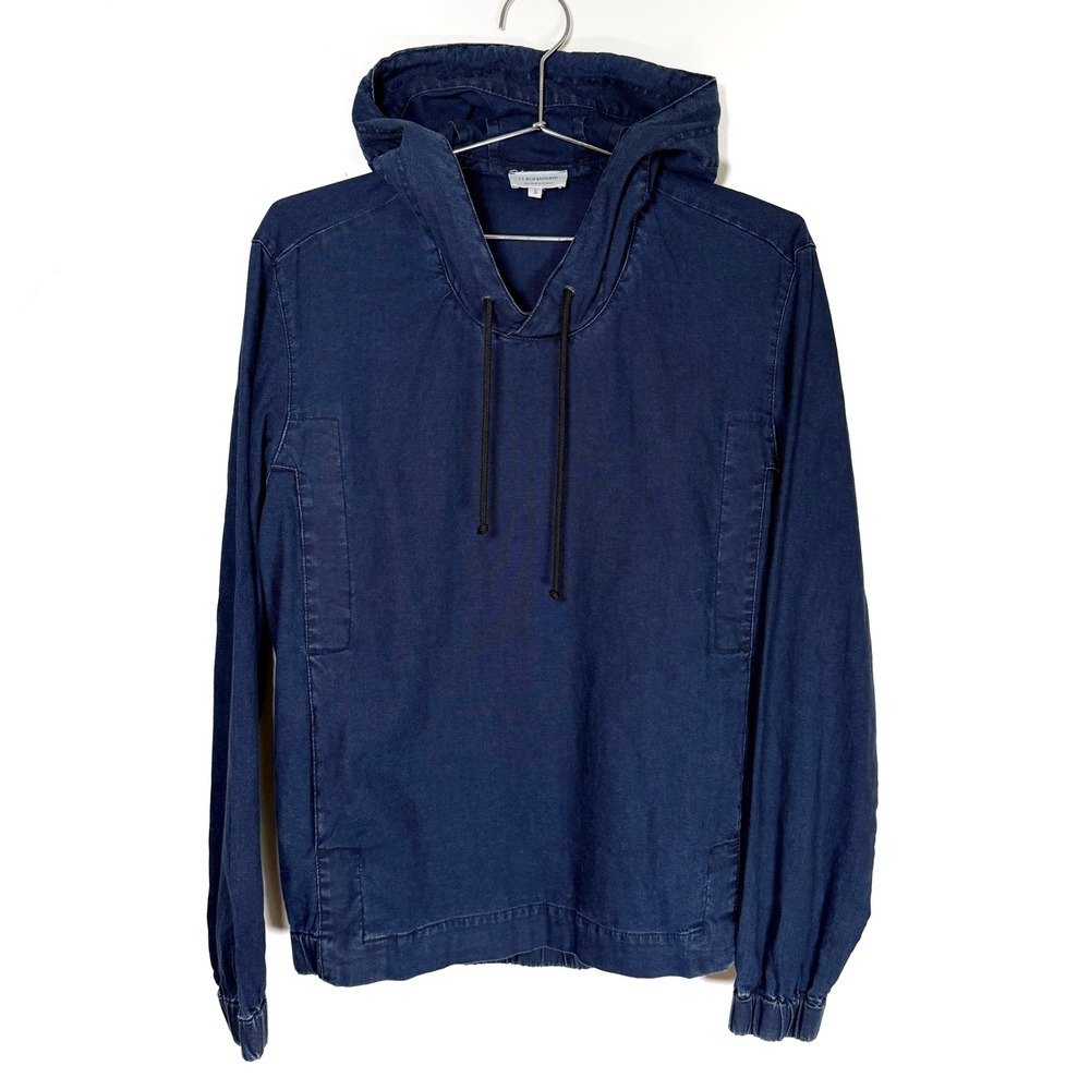 13 Bonaparte Navy Blue Hooded‎ Pullover Sweatshirt Men's Size S